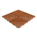 Garagevloer-kunststof-open ribben-structuur-rond Kleur: terracotta